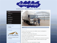 Tablet Screenshot of colemancarriers.com.au